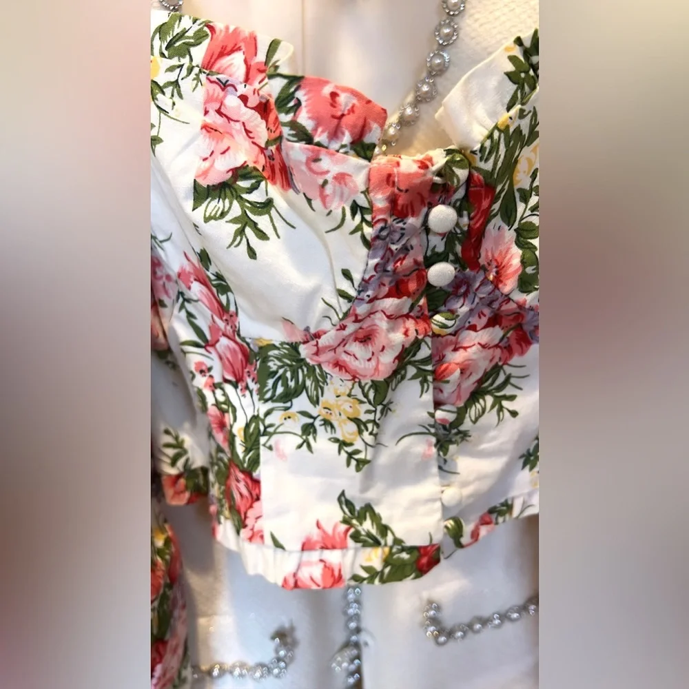 Revolve Majorelle Roman Ruffled Crop Bustier Top - Picture 8 of 16